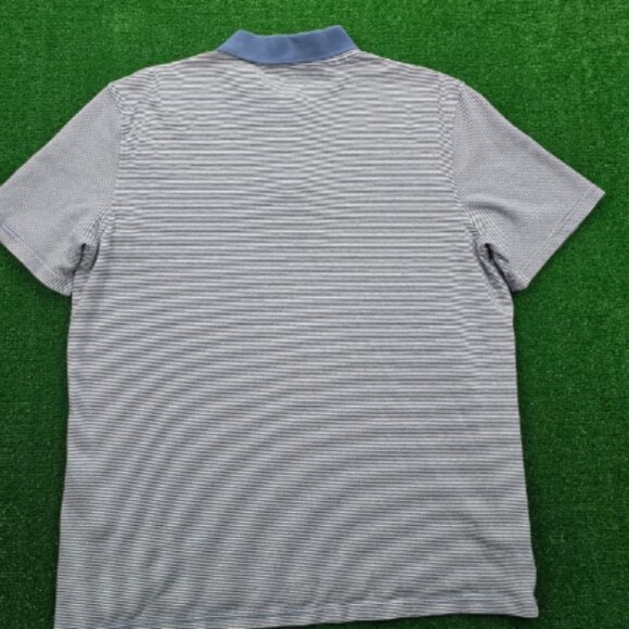 Southern Tide Polo Shirt Mens Large Blue Stripe Short Sleeve Outdoors Casual - Picture 4 of 4